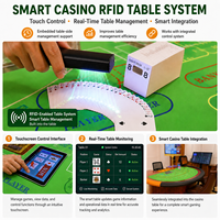 Table de poker et de baccara électronique intelligente et portable avec RFID, distributeur de cartes, écran tactile et gestion des jetons – Luxe et performance pour le jeu commercial