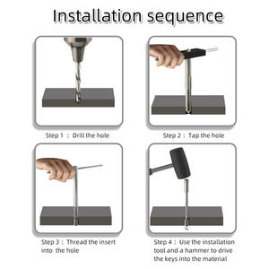 ที่เสียบเกลียวลวดสเตนเลสสตีล304 X750ลูกบิด M6ทนอุณหภูมิสูงไม่ลื่นง่าย - Product Image 5