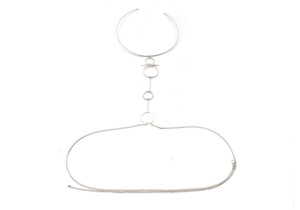 Chaîne de <span class=keywords><strong>cou</strong></span> ronde pour femmes, nouvelle tendance, exagéré, cercle, Sexy, chaîne de poitrine basse pour dames - Product Image 5