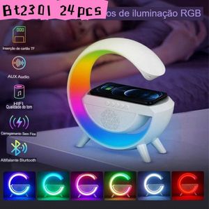Altavoz Bluetooth con Carga Inalámbrica, 24 Luces RGB, Audio HIFI, Compatible con Tarjetas AUX y TF - Product Image 3
