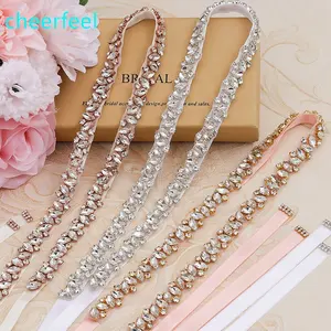 Cheerfeel RH-838 Bling Mỏng Rhinestone Chain Trims Và Mỏng Trang Trí Đơn Giản Tinh Thể Rhinestone Trims