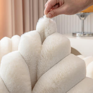 ผ้าคลุมโซฟาขนกระต่ายลายทางคุณภาพสูง ปลอกหมอนอิงโซฟาแบบกันลื่น ขายส่งผ้าคลุมโซฟา - Product Image 3