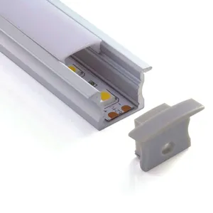 Perfil de aluminio en forma de U, canal de difusor LED, tira de luz Led, iluminación de cocina