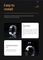 Bracelet de course lumineux pour hommes, avec chargement LED, équipement réfléchissant, pour sport de nuit