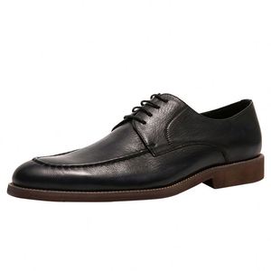 Chaussures de ville de luxe pour homme Welt Blake à bout carré, en cuir patiné, à lacets, taille 46, légères, respirantes et antidérapantes - Product Image 3