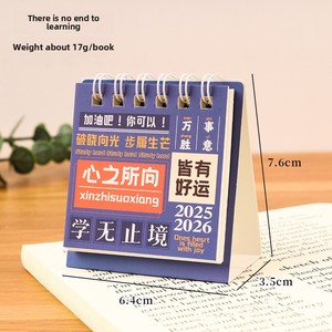 <span class=keywords><strong>Calendario</strong></span> Creativo con Texto Inspirador 2026, <span class=keywords><strong>Calendario</strong></span> Promocional <span class=keywords><strong>de</strong></span> Sobremesa, Adorno <span class=keywords><strong>de</strong></span> Escritorio, Mini Planificador para Estudiantes - Product Image 6