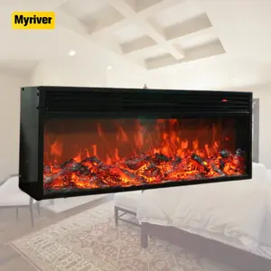 Myriver perapian Model baru 48V, penjualan laris layar rumah tangga dalam ruangan sisipan perapian listrik lampu Led efek api asli layar