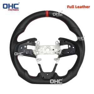 Volante LED de fibra de carbono en stock en EE. UU. para <span class=keywords><strong>Honda</strong></span> Civic 10.ª generación <span class=keywords><strong>Type</strong></span> <span class=keywords><strong>R</strong></span> FK8 2017-2021, completamente en cuero/fibra de carbono con hidroimpresión/embellecedores - Product Image 6