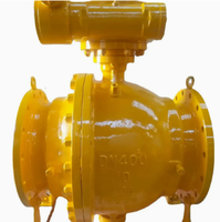 Vannes à boisseau sphérique fixes à bride en acier moulé WCB / acier inoxydable à commande turbine pour eau, huile et gaz