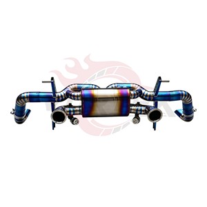 Vortex Titanium Valvetronic Exhaust for Audi R8 V10 2024-2025 Blue Racing Performance Catback Muffler Pie-cut System <b>Kit</b> - Product Image 6