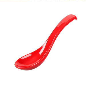 Cuchara de melamina de colores con mango largo, cuchara de plástico para sopa, arroz y postres, utensilio de mesa para restaurante, cucharón de mango corto, duradero, de primera calidad. - Product Image 2