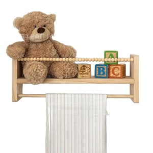 <b>Wall</b> <b>Mounted</b> Wooden <b>Shelf</b> 3 Tier Rectangle For Kids Books And Toys Easy Cleaning - Product Image 5