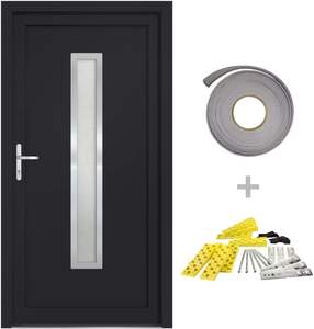 Porte d'entrée en polymère <span class=keywords><strong>anthracite</strong></span> générique 98x200cm, ouverture latérale, design postmoderne, modèle 3187899 - Product Image 2