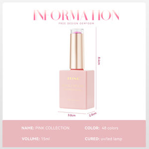 JTING 뜨거운 인기 프랑스어 네일 옥 48 컬러 핑크 컬렉션 젤 매니큐어 무료 컬러 북 상자 OEM 독특한 개인 브랜드 로고 - Product Image 2