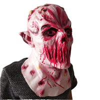 Terrifiant monstre sans bouche Mas effrayant visage sanglant Zombie Latex démon conception maléfique pleine tête Halloween horreur terreur Costume masque