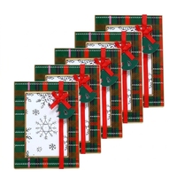 Cadres photo métalliques écossais verts en gros, cadre photo métallique pour arbre de Noël 5x7, cadre de table pour les fêtes