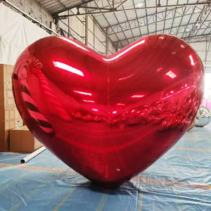 Globo Inflable Cromado Reflectante Transparente Plateado Brillante en Forma <span class=keywords><strong>de</strong></span> Corazón <span class=keywords><strong>de</strong></span> 60-180 cm <span class=keywords><strong>de</strong></span> PVC - Product Image 1