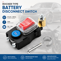 Interrupteurs de déconnexion de batterie universels 12V 24V 100A en cuivre à 2 pôles avec poignée antidérapante pour coupure d'alimentation automobile