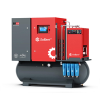 Compresor de Aire de Tornillo de 20 HP y 15 kW con Tanque y Secador, 380 V, 3 Fases, 500 L, Sistema de Compresor de Aire Industrial