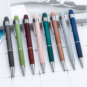 Custom Logo 1.0Mm Multi-Color Retractable Aluminum Barrel Ballpoint Office Stationery Student Advertising Gift <b>Pen</b> - Product Image 1