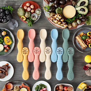 Cuchara de Silicona Libre de BPA para Bebés, Cuchara para Introducción de Alimentos, Cuchara de Silicona Suave para el Aprendizaje de la Alimentación - Product Image 4