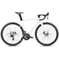 Vélo de route en aluminium 700c 21 vitesses avec freins à disque, vélo de course aérodynamique avec roues en aluminium pour usage urbain adulte