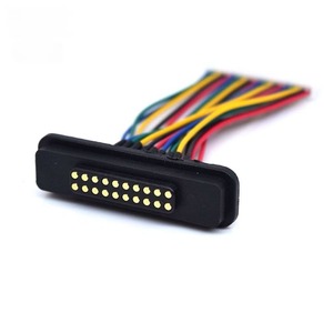 Câble de terminaux de charge magnétique pour équipement médical, contact en laiton 20 broches, prise aveugle à aspiration magnétique 2A, boîtier en nylon IP65 - Product Image 4