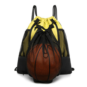 Durable Drawstring Basketball Backpack for Boys <b>Waterproof</b> Gym Bag Sack <b>Pack</b> Sports Sack with Detachable Ball Mesh Bag - Product Image 3