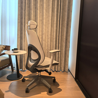 WESOME Fabricant ergonomique Repose-pieds en maille Design Confort Designer Accoudoir Chaise de bureau à domicile avec roues noires