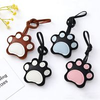 Breloques créatives en cuir PU en forme de patte de chat, accessoires suspendus faits main en cuir animalier, mignons, élégants et raffinés