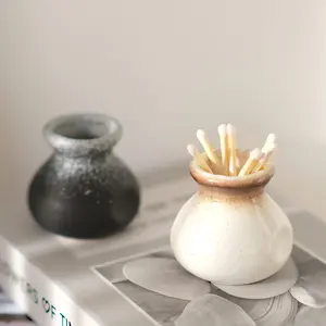 Supporto per bastone abbinato in ceramica piccolo personalizzato con adesivo abbinato