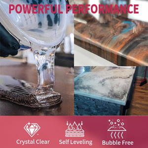 Kit de résine pour comptoirs <span class=keywords><strong>et</strong></span> revêtements en pierre de marbre exotique blanc, auto-nivelant, transparent comme du cristal, sans danger pour les aliments, pour bois - Product Image 3