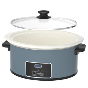 Grande <span class=keywords><strong>mijoteuse</strong></span> <span class=keywords><strong>programmable</strong></span> de 6 pintes avec réglage de chaud automatique, <span class=keywords><strong>mijoteuse</strong></span> pour les dîners de vacances en famille, soupe, 3 réglages de chaleur - Product Image 4