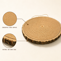 Grattoir à chat rond en liège naturel, planche à gratter circulaire pour chats d'intérieur, pour aiguiser les griffes