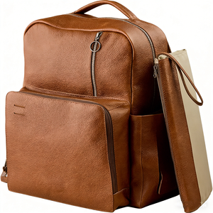 Nouveauté : Grand <span class=keywords><strong>sac</strong></span> à langer imperméable et durable en cuir PU avec matelas à langer intégré - Product Image 1