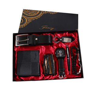 Set de Regalo Ejecutivo para Hombre: Reloj, Cinturón de Cuero, Cartera, Rosario, Llavero (120cm, 13cm, 26cm, 11.5cm, 10cm) - Regalo para el Día del Padre y San Valentín - Product Image 3