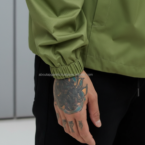 Moda personalizada 100% PVC Nylon Anorak chaqueta cortavientos abrigo nuevo diseño ligero plegable bolsillo frontal media talla grande invierno - Product Image 1