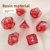 Jeu de dés à facettes multiples effet miroir sable mouvant pour D&D Dungeons & Dragons et jeux de rôle sur table
