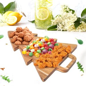 Tabla de cortar de madera con diseño de árbol de Navidad, tabla para queso, tabla para embutidos, bandeja de servir para cocina, frutas y verduras, para fiestas - Product Image 3