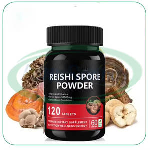 ASAP Comprimés d'extrait séché de champignon Reishi biologique 500mg Supplément de soutien énergétique pour adultes - Product Image 1