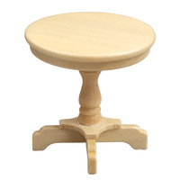 Mesa de centro redonda en miniatura para casa de muñecas, juego de 3 piezas, decoración de muebles de resina para escenas en miniatura, accesorio para casa a escala 1:12 para BJD