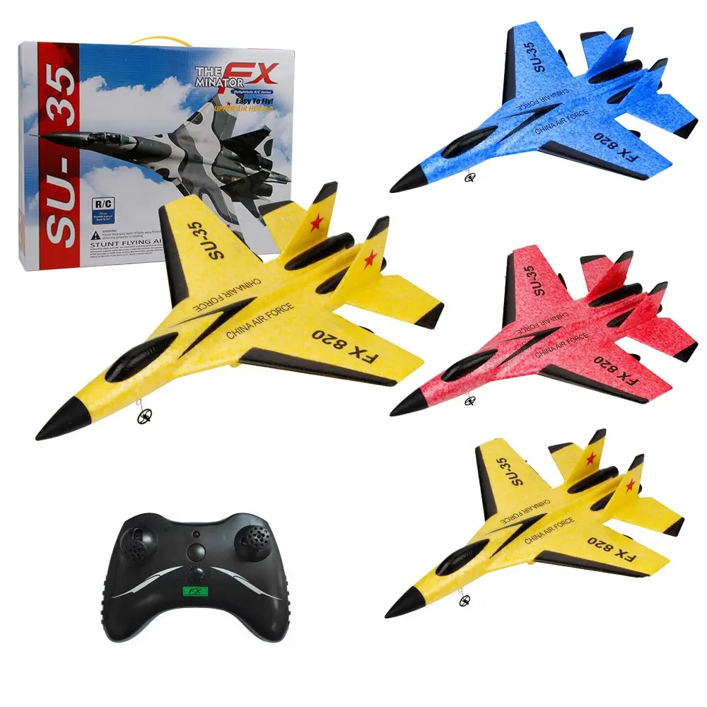 2.4G Easy Radio Controller Air Fighter Glider Model Jet Rc Remote Control Su 35 Epp Foam Airplane Aircraft Flying Plane Toy
