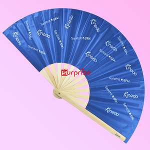 Abanico Plegable Personalizado Impreso a Todo Color de 13 Pulgadas, Abanico de Bambú con Sonido Fuerte para Fiestas y Discotecas, Venta al Por Mayor - Product Image 2