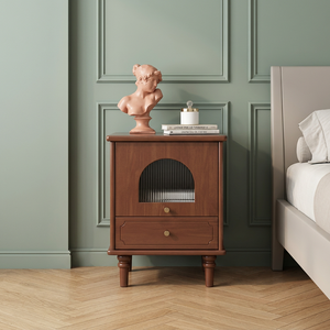 Modern Small Space Multi-Purpose Nightstand with Storage <b>Compact</b> <b>Bedside</b> <b>Table</b> for Bedroom Furniture - Product Image 5