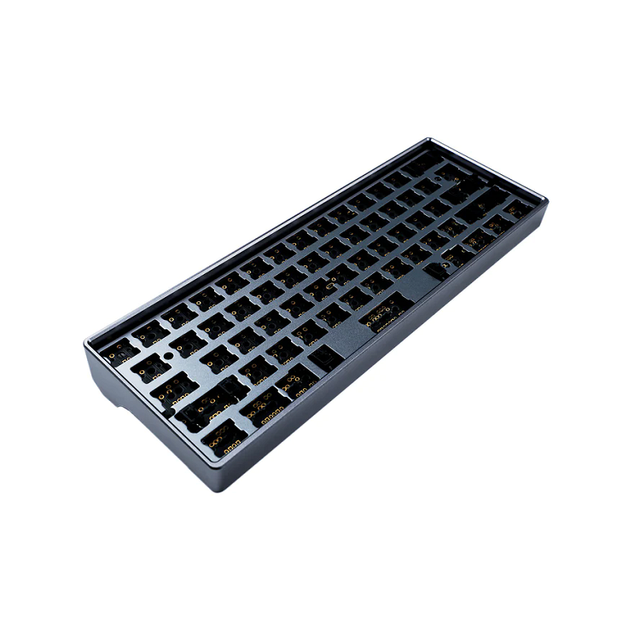 Custom Aluminum Stainless Steel 60% Mechanical Keyboard for Parts CNC Machining Anodized Finish USB-C Connectivity Compact