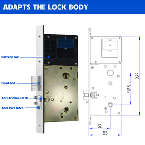 पोर्टेबल होटल शैली दरवाजा सुरक्षित लॉक सुरक्षा यात्रा होटल वाणिज्यिक अपार्टमेंट होटल डिजिटल दरवाजा लॉक - Product Image 5