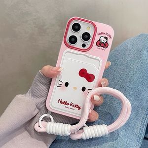 Étui de protection INS pour <span class=keywords><strong>iPhone</strong></span> 15 Pro Max avec porte-cartes, motif dessin animé et cordon anti-chute - Product Image 3