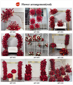 Suave grandes eventos telón de fondo decoración flores fila conjunto Rosa colgante flor corredor para boda - Product Image 3