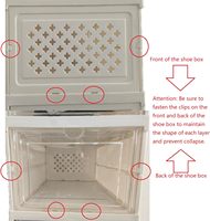 Organisateur de chaussures sans assemblage, tout-en-un, pliable, empilable, boîte de rangement transparente en plastique pour chaussures, bottes et baskets
