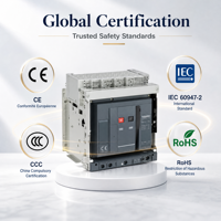 Disjoncteur DC MasterPact NW10-NW40 1000A-4000A, type extractible, ACB DC pour BESS solaire et réseau DC industriel